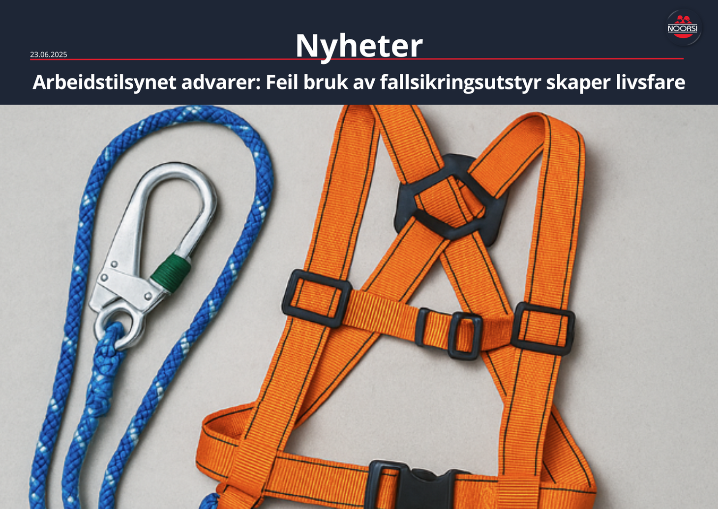 Arbeidstilsynet advarer: Fallsikringsutstyr brukes feil – liv kan gå tapt