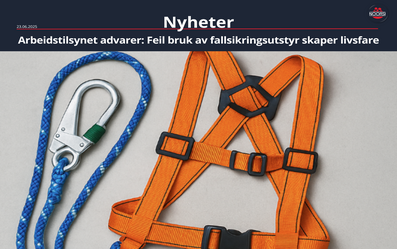 Arbeidstilsynet advarer: Fallsikringsutstyr brukes feil – liv kan gå tapt