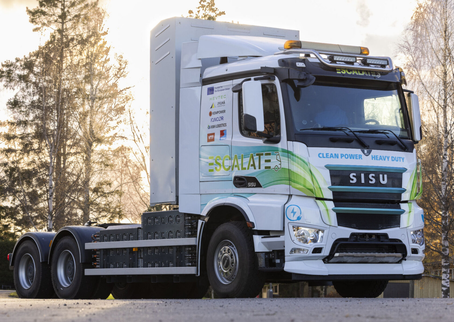 Sisu Escalate: Testing av 68 tonn utslippsfri hybridlastebil i finsk vinterkulde